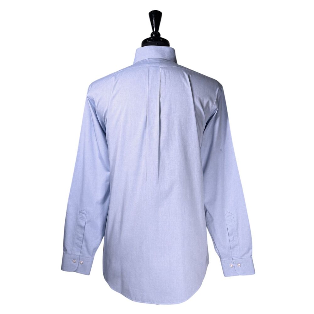 Brooks Brothers Regent Mens Dress Shirt 16 34/35 Blue Button Down Non Iron - Picture 2 of 8
